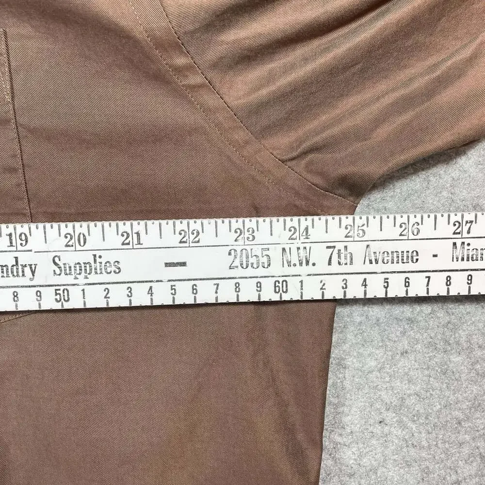 Banana Republic Men's L 16-16 1/2 Brown‎ 100% Cotton Long Sleeve Dress Shirt